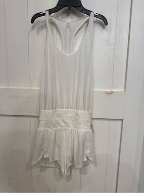 Free People Cream Racerback Romper